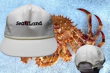Vintage Sea land Alaska Dutch Harbor Trawler fishing salmon cod Crab Hat Cap