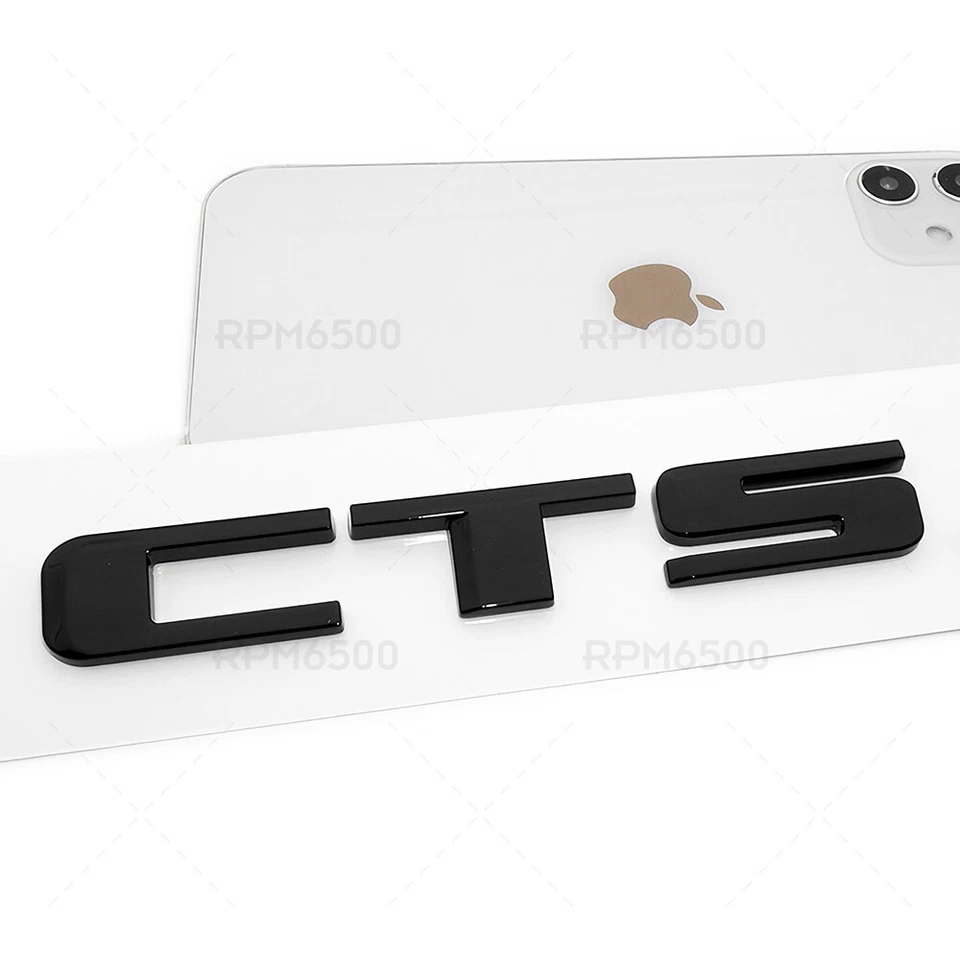 For Cadillac CTS V Rear Trunk Decklid Letter Badge Emblem Nameplate Sport Black Foto 4 de 4