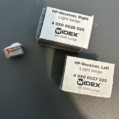 NEW SET OF WIDEX HIGH POWER HEARING AID RECEIVERS FOR MOMENT - RIGHT AND LEFT