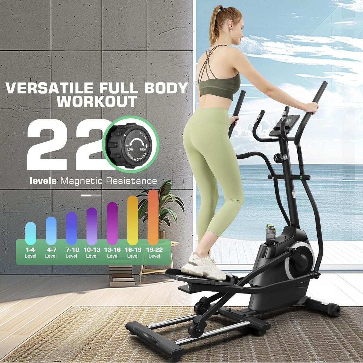 Cardio Exercise Bike Elliptical Gamma Fitness Imported Orbitreck