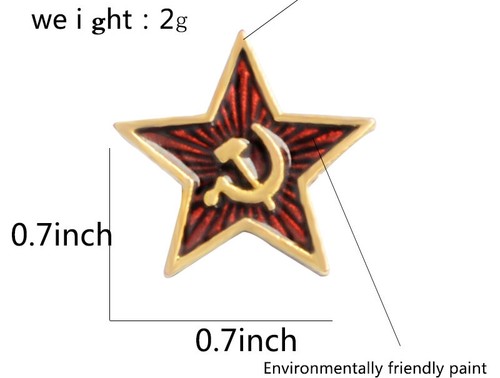 Unión Soviética Rusia Estrella Roja Martillo Hoz Comunista Segunda Guerra Mundial Prendedor Insignia PUBLICACIÓN GRATUITA DEL REINO UNIDO - Imagen 4 de 8