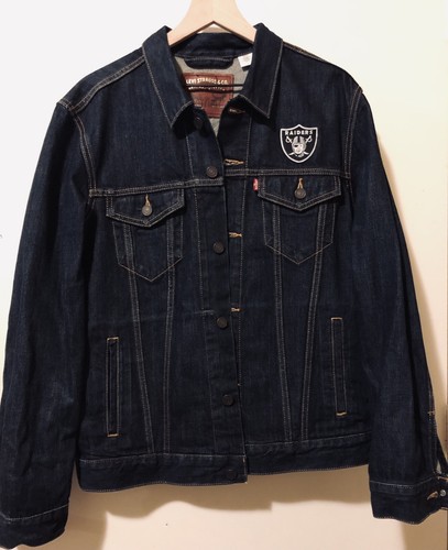 Oakland Raiders Denim Jacket L | eBay