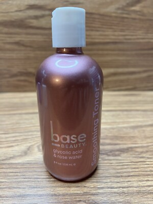 Base Beauty Glycolic Acid & Rose Water Smoothing Toner. 8 fl. oz.