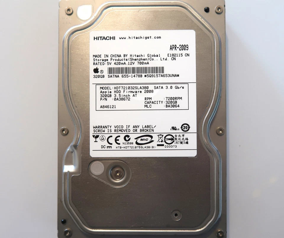 Hitachi HDT721032SLA380 0A38672 BA3064 China 655-1478B 3.5" 320gb Sata HDD - Image 3 of 4