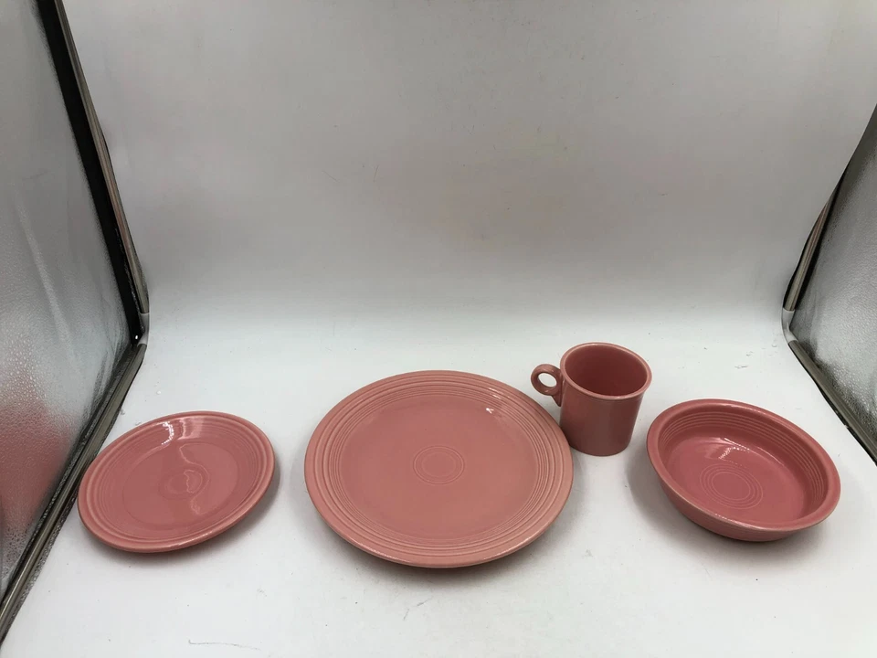 Fiesta Ceramic Pink 10in Dinner & 7in Salad Plate & 7in Bowl & Mug AA02B51020 - Image 2 of 4