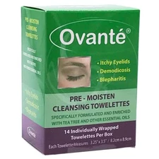 Ovante Eyelash, Lid & Face Cleansing Wipes Effectively Alleviate & Control 14 ct