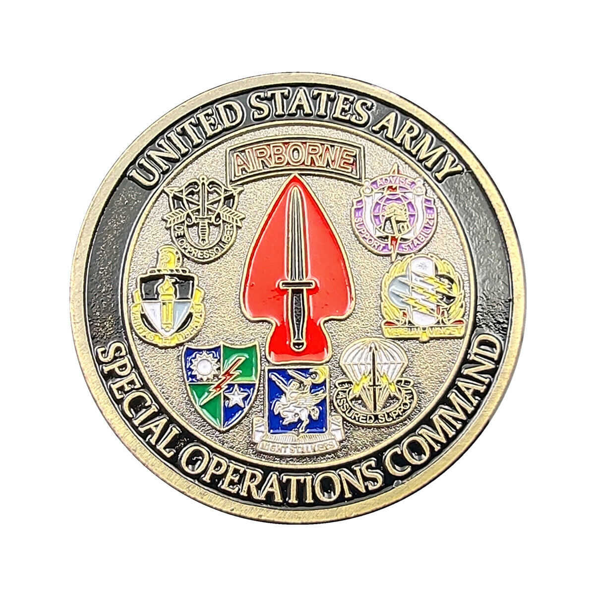 US Military Army Special Operations Command Challenge Coin US Military Army Special Operations Command Challenge Coin