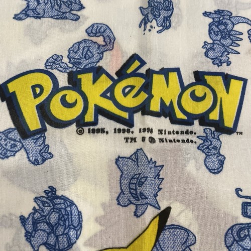 VTG Pokemon Twin Flat sheet Nintendo USA Springs Industries NEW 1995 1996 1998 - Picture 3 of 9