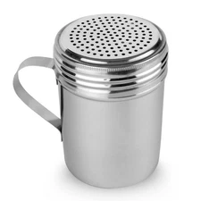 Stainless Steel Dredge Shaker Ideal For Salt, Spice, Sugar, Flour (1, 10 oz)
