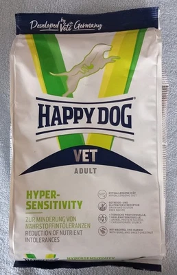 1 kg Happy Dog vet Hypersensitivity MHD 01.02.2027 Hyperallergene Diät - Bild 1 von 3
