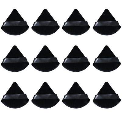 12-teiliges dreieckiges Make-up-Puff-Set, Mini-Puff, Make-up-Schwamm, Fixierschw
