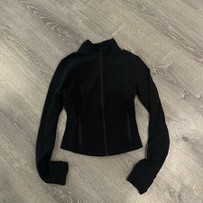 Lululemon Define Women's Black Track Jacket Full Zip Thumbholes Size 4