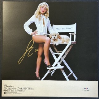 Sabrina Carpenter Signed “MAN’S BEST FRIEND” Album Insert Autographed PSA/DNA