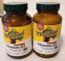2x MegaFood Vitamin D3 2000 IU (50 mcg) 60 ta...