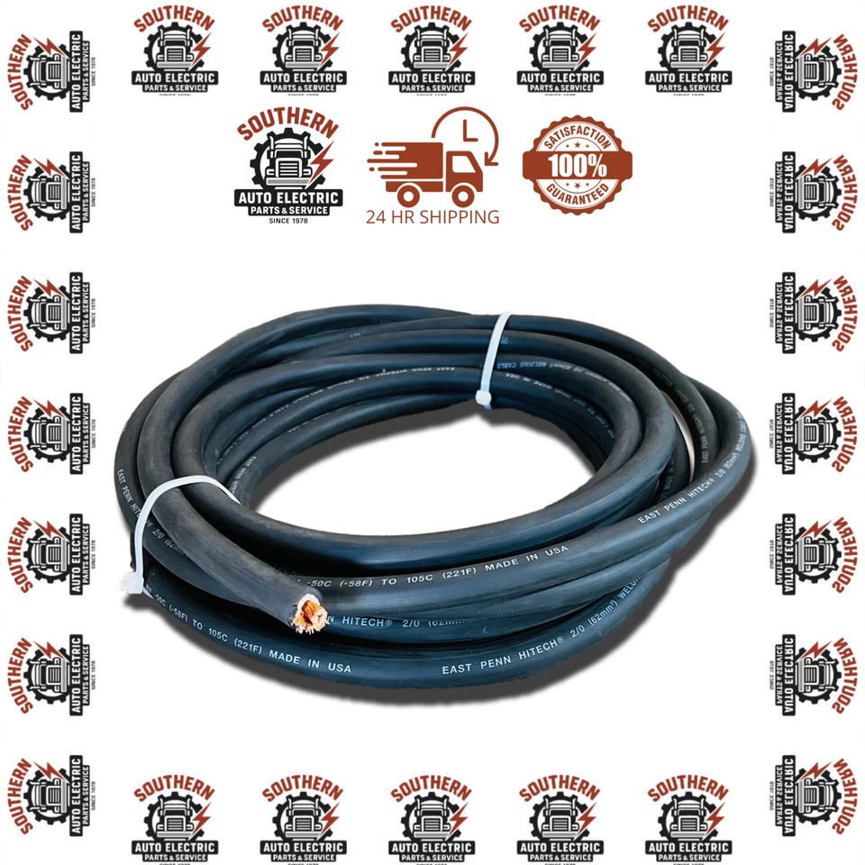 East Penn Deka Black 2/0 Copper Welding Cable Battery Wire 25 FT -  Made In USA - Image 3 of 4