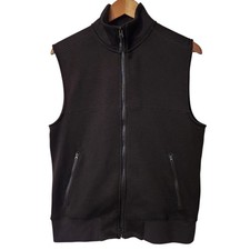 Goodfellow Co Mens Black Sleeveless Full Zip Fleece Vest Jacket Size M Pockets