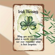 2D Vintage Metal Sign Rustic Home Office St. Patrick's Day Wall Decoration Gift