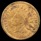 1879 Indian Head Cent - Antique United States of America 1c Penny Coin