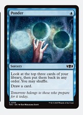 Ponder | MTG TDC | Blue Sorcery Look at Top 3 Draw Card Shuffle | Common | NM 