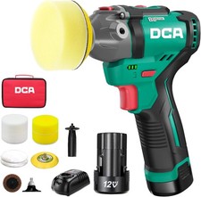 DCA Mini Poliermaschine 12V Akku 75mm Bürstenlos 2x