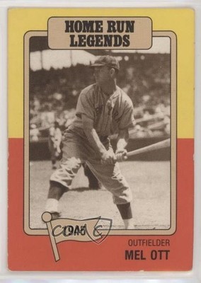1986 Big League Chew Home Run Legends Food Issue Mel Ott #11 HOF 0e2x