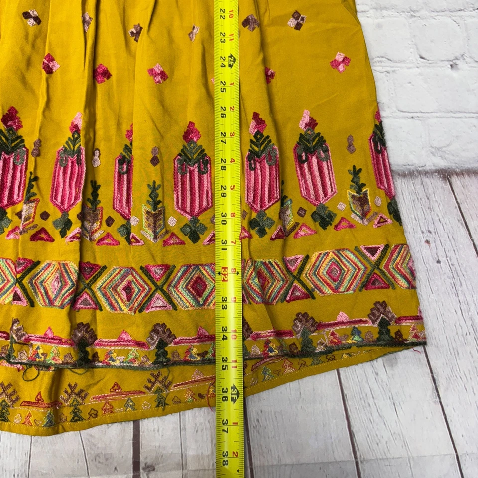 Vestido Floreat Anthropologie Mujer Bordado Floral Talla Pequeña Boho D040-22 Foto 4 de 4