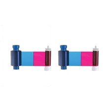 Bodno 2 x MD100YMCKO Color Ribbon YMCKO 100 Prints for Magicard Pronto 100