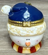 Snowman head Ornament box Gold Trim Formalities by Baum Bros