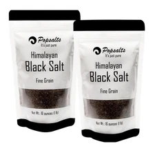 Himalayan Black Salt (Kala Namak) (2 pack) 1 Pound Pouches Fine Grain