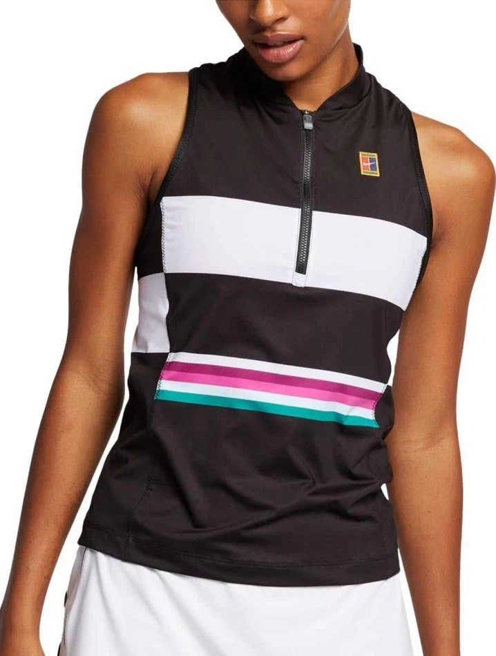 Nike Women's Dri-FIT Power Slam Tennis Black Challenge Court Tank Size Small - Image 2 of 4