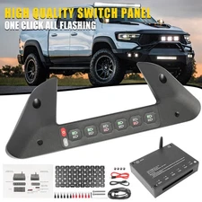 Wireless Grab Handle Switch Panel For Dodge Ram RGB 6 Gang Light Remote Control