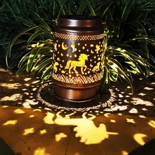 Unicorn Solar Lanterns Outdoor Waterproof, Garden Decor Metal High Brightness LE