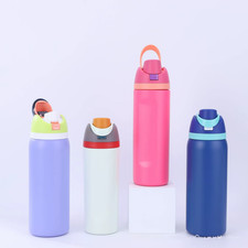 32oz Insulated Stainless Steel Water Bottle with Straw Lid Direct Drinking Mouth