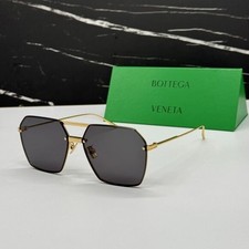 NEW BV1045S 001 BOTTEGA VENETA GOLD/GREY WOMEN BOTTEGA VENETA SUNGLASSES