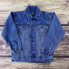 The Children's Place Kids Denim Jean Jacket Medium Wash M 7/8 Button Up Casual
