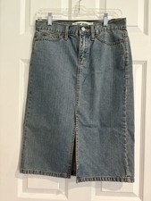 Vintage Gap Denim Long Skirt Size 2 Retro Y2K Skirt Slit 90s Minimalist Boho