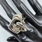 VTG CHUNKY ART MODERN 925 STERLING SILVER RING. SIZE 9. GRAMS 18.7. HALLMARK
