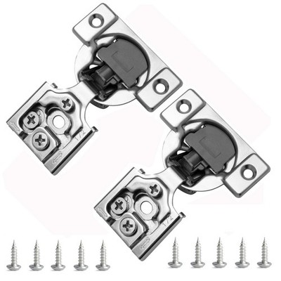 1/2 Inch Overlay Soft Close Cabinet Hinges, 2 Pack Slow Soft Close Hinges for...