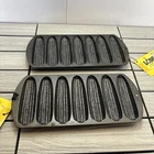 Lot Of 2 Lodge Cast Iron Corn Bread Corn 7 Ear Stick Pan Mold 27C2 Made USA