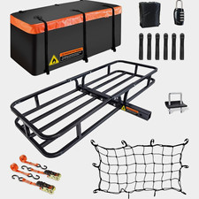Hitch Mount Cargo Carrier Rack Basket 53x19x5.5waterproof Bag 9 Cu.ft Straps Hitch Mount Cargo Carrier Rack Basket 53x19x5.5waterproof Bag 9 Cu.ft Straps