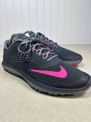 Nike FS Lite Trainer 3 Womens 11 Pink Gray Training Running Gym Shoes 684667-005