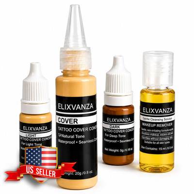 Tattoo Cover Up Makeup Waterproof Concealer Kit for Scars and Dark Spots