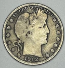 1912-D Barber Half Dollar Liberty Head 90% Silver USA  50C Low Mintage L Visible