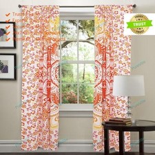 Indian Mandala Curtains Cotton Hippie Tapestry Decor Window Curtain Wall Hanging