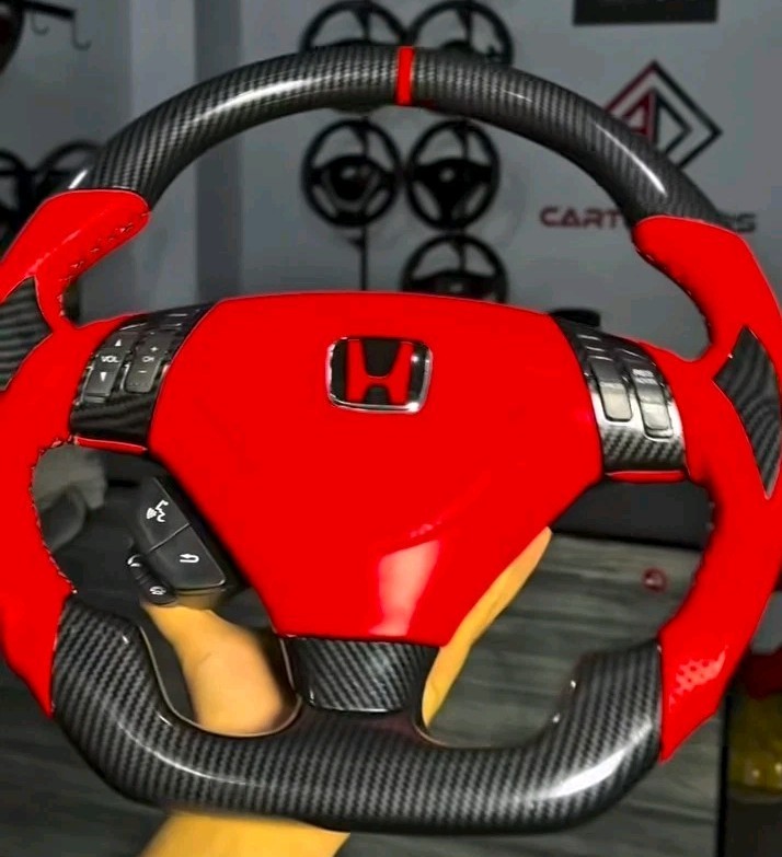 HONDA ACCORD CL7 CL9 ACURA TSX 2004-2008 Sports Carbon Fiber STEERING WHEEL
