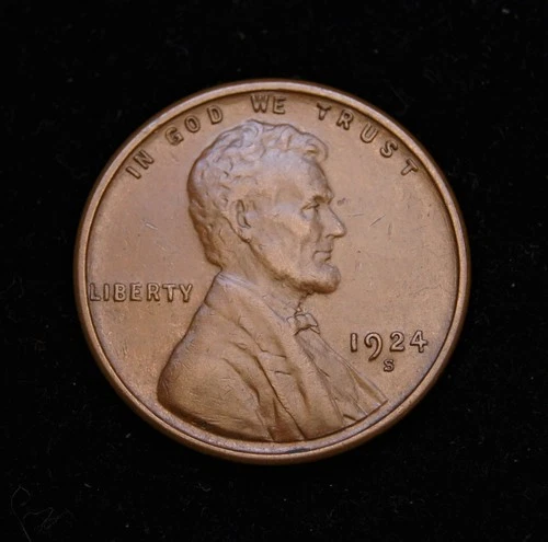 1924-S  Lincoln Wheat Cent   AU
