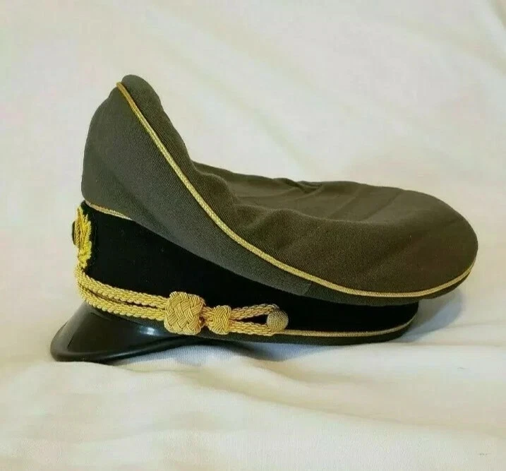 Gorra visera de servicio de oficial estilo alemán de la Segunda Guerra Mundial | Reproducción sombrero militar Foto 4 de 4