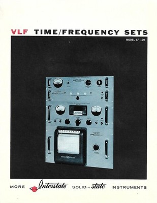 Brochure - Interstate - LF 100 et al VLF Time Frequency Set - c1960's (ST558)