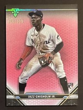 2021 TOPPS TRIPLE THREADS JAZZ CHISHOLM #22 TOURMALINE PINK ROOKIE RC @ 49/125 @