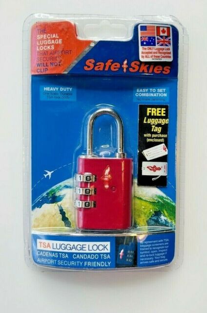 Safe Skys TSA Luggage Lock-Heavy Duty-Combination Lock New